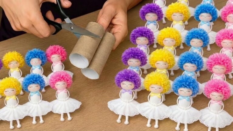 This simple trick turns toilet paper rolls into cute dolls you can sell…