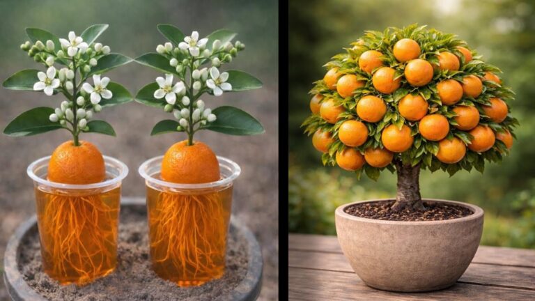 This simple gesture will transform your kitchen scraps into thriving orange plants…