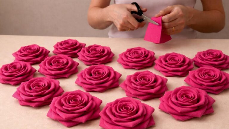 This simple technique transforms leftover fabric into stunning rose keychains…