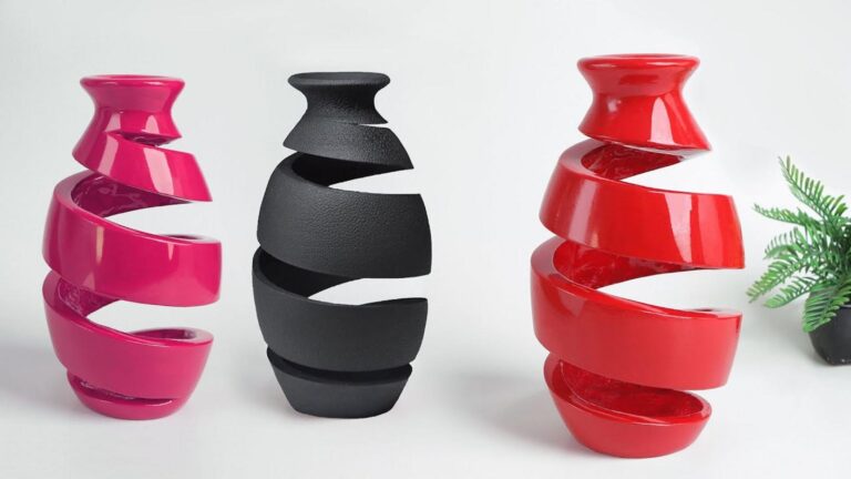 This simple trick transforms everyday materials into stunning flower vases…