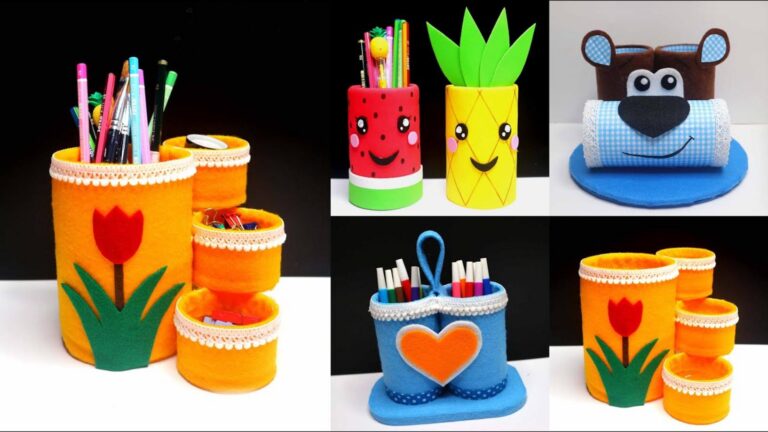 This simple idea transforms plastic bottles into stunning pencil holders…