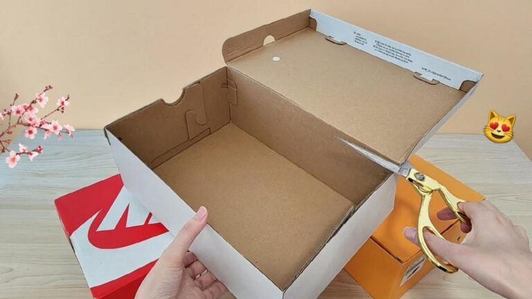 This simple trick transforms old shoe boxes into beautiful storage baskets…