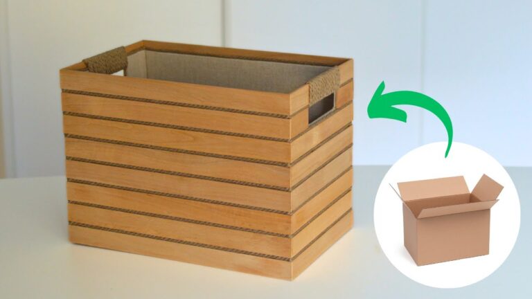 Transform 1 Cardboard Box into 5 Stunning DIY Storage Baskets!