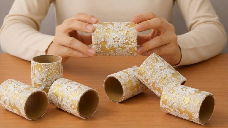 6 Stunning DIY Home Decor Ideas Using Cardboard Rolls and Tulle