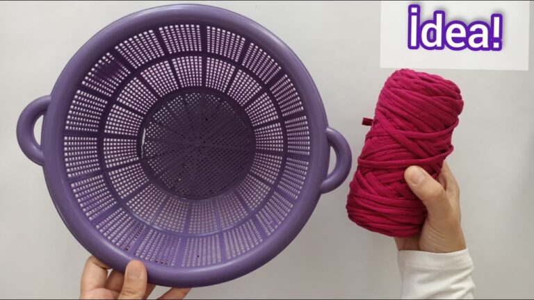 10 Amazing DIY Ideas for Incredible Recycling with Plastic Strainers and Yarn