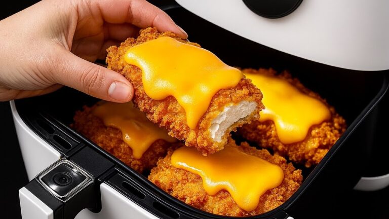 10 Minutes to Crispy Cheese Chicken in the Airfryer – No KFC Needed!